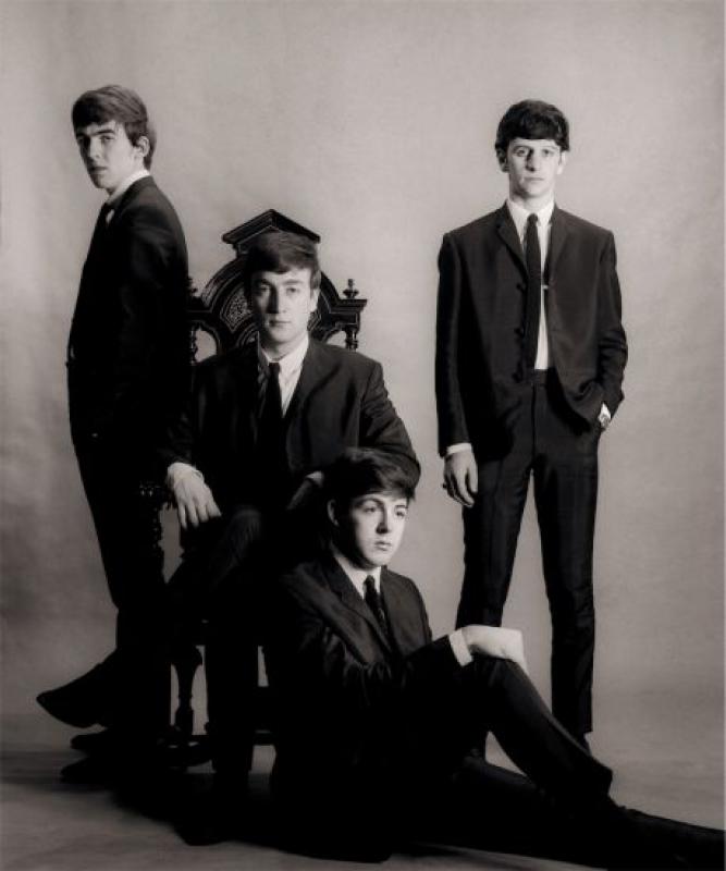 Astrid Kirccherr with the Beatles