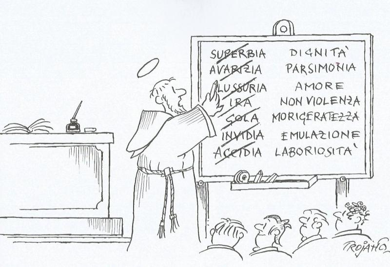 San Francesco disegnato